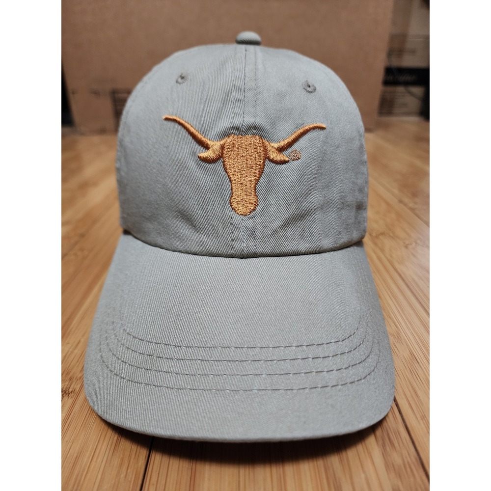 Y2K Vintage Texas Longhorns Hat Cap Khaki Tan Burnt Orange Strapback Horns NCAA